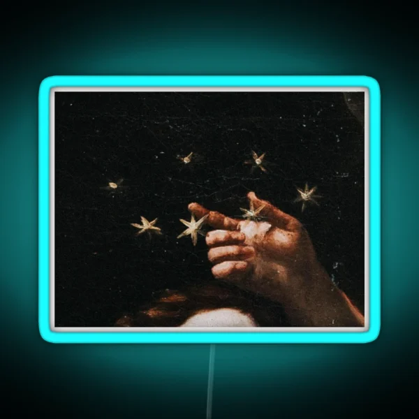Renaissance Stars Painting Detail RGB Neon Sign