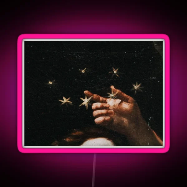 Renaissance Stars Painting Detail RGB Neon Sign