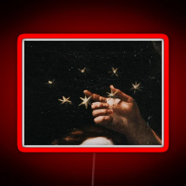 Renaissance Stars Painting Detail RGB Neon Sign
