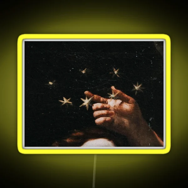 Renaissance Stars Painting Detail RGB Neon Sign