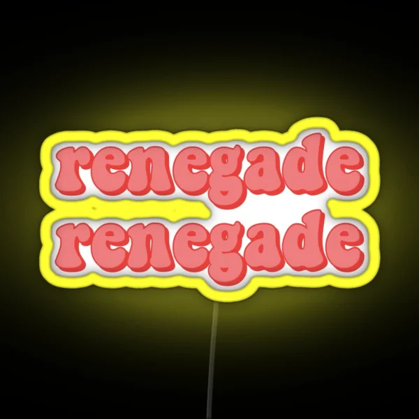 Renegade Tik Tok Song RGB Neon Sign