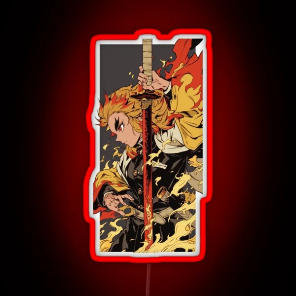 Rengoku Kyojuro RGB Neon Sign