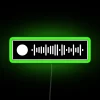Vibrant RGB Neon Sign with Spotify Scan Code Design Inspiration