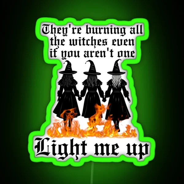 Reputation They Re Burning All The Witches RGB Neon Sign