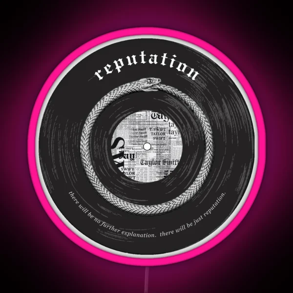 Reputation Vinyl Record Snake Taylor Swift RGB Neon Sign