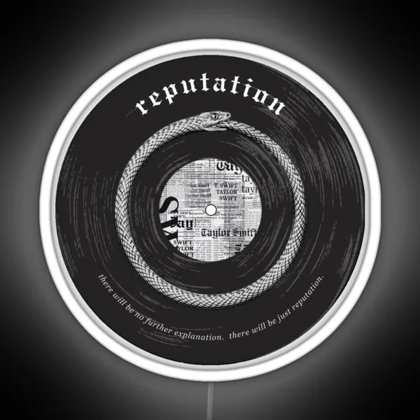 Reputation Vinyl Record Snake Taylor Swift RGB Neon Sign
