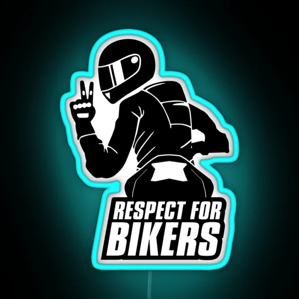 Respect For Bikers Kawasaki Z900 Black RGB Neon Sign
