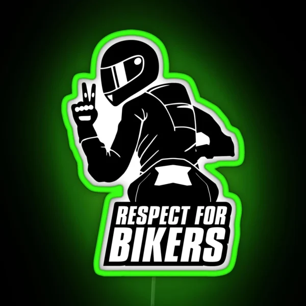 Respect For Bikers Kawasaki Z900 Black RGB Neon Sign