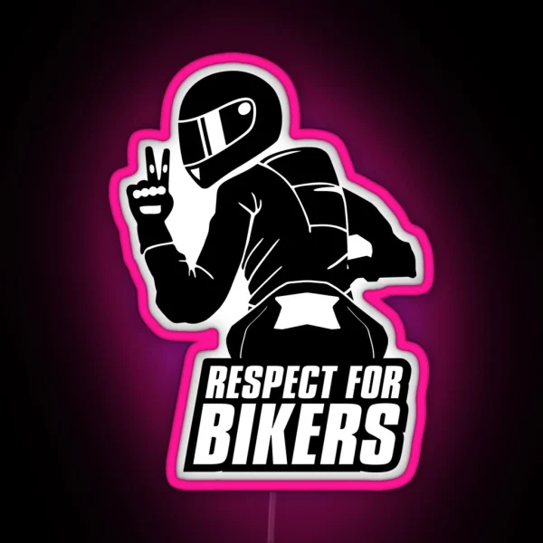 Respect For Bikers Kawasaki Z900 Black RGB Neon Sign
