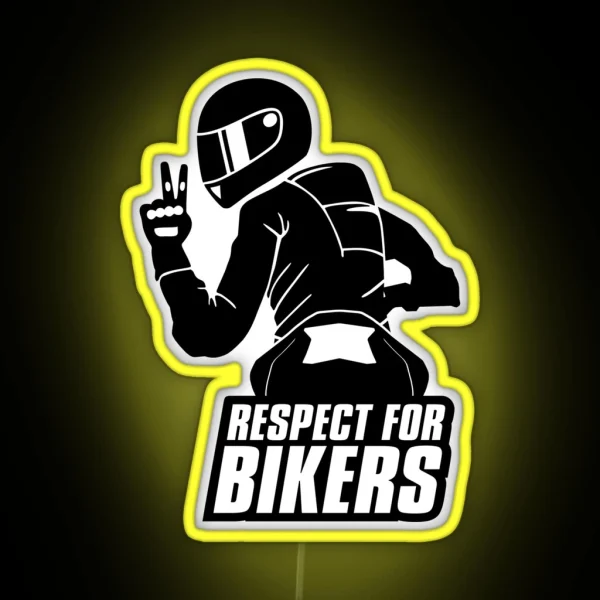 Respect For Bikers Kawasaki Z900 Black RGB Neon Sign