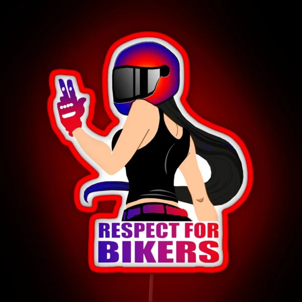 Respect For Female Bikers RGB Neon Sign