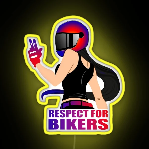 Respect For Female Bikers RGB Neon Sign