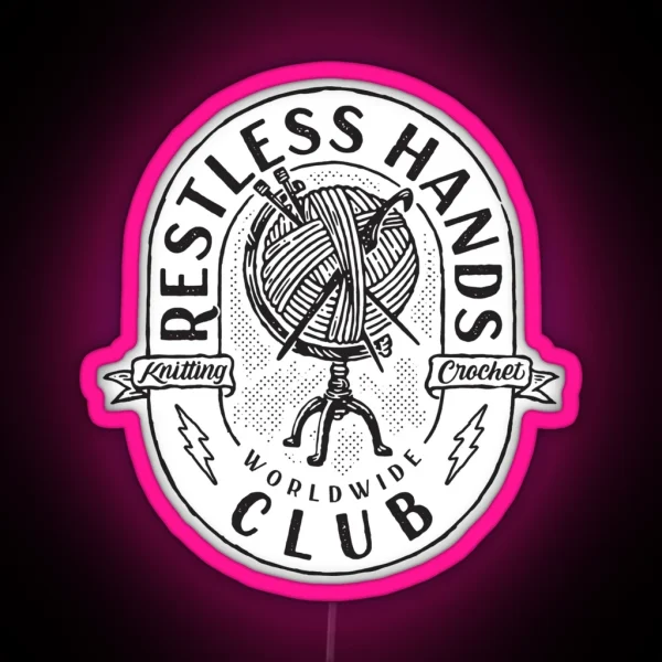 Restless Hands Club Black RGB Neon Sign