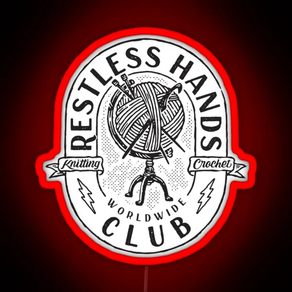 Restless Hands Club Black RGB Neon Sign