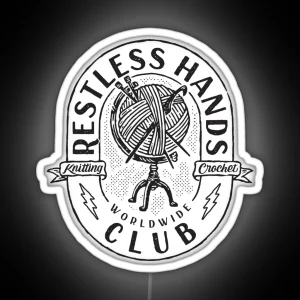 Restless Hands Club Black RGB Neon Sign