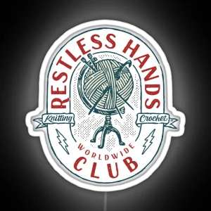 Restless Hands Club Red RGB Neon Sign
