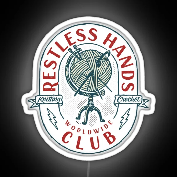 Restless Hands Club Red RGB Neon Sign