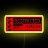 Restricted Access Authorized Personnel Only Red LED Neon Sign Decal Warning