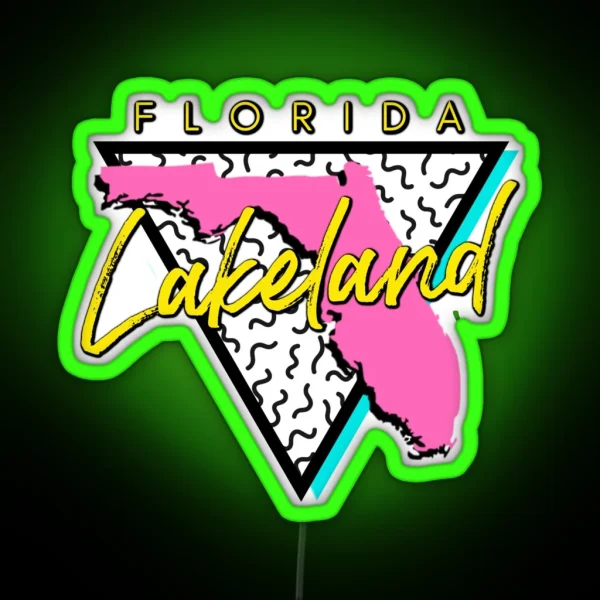 Retro 90 S Lakeland Florida RGB Neon Sign
