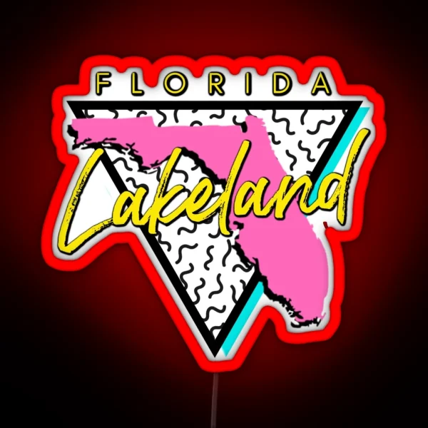 Retro 90 S Lakeland Florida RGB Neon Sign