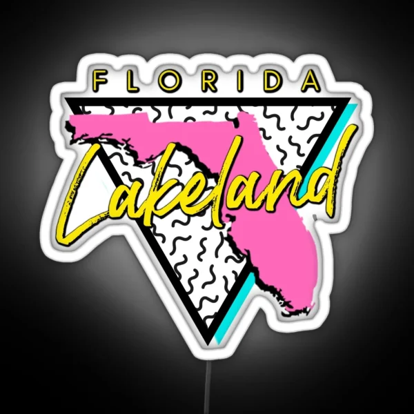 Retro 90 S Lakeland Florida RGB Neon Sign