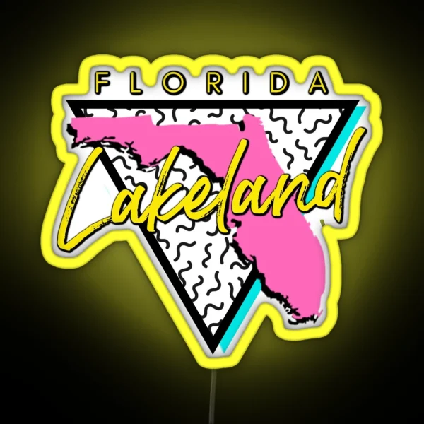 Retro 90 S Lakeland Florida RGB Neon Sign