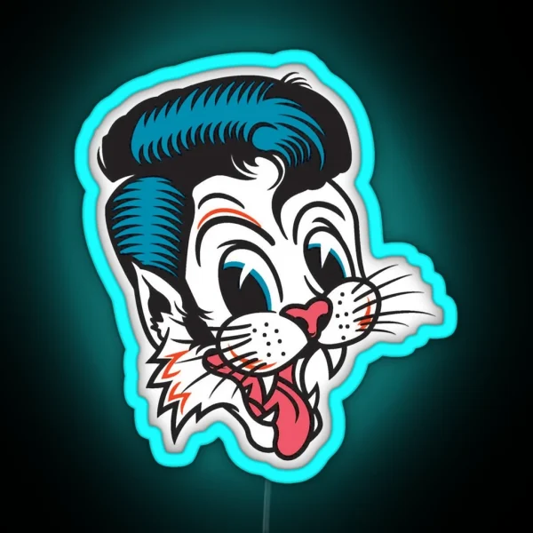 Retro Band Stray Cats RGB Neon Sign