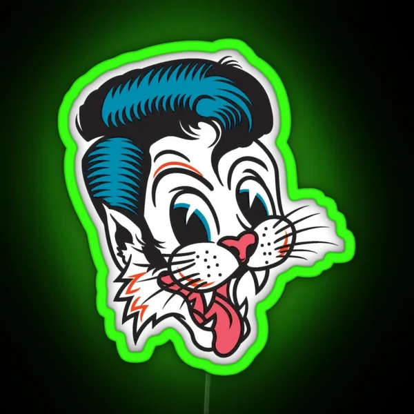Retro Band Stray Cats RGB Neon Sign
