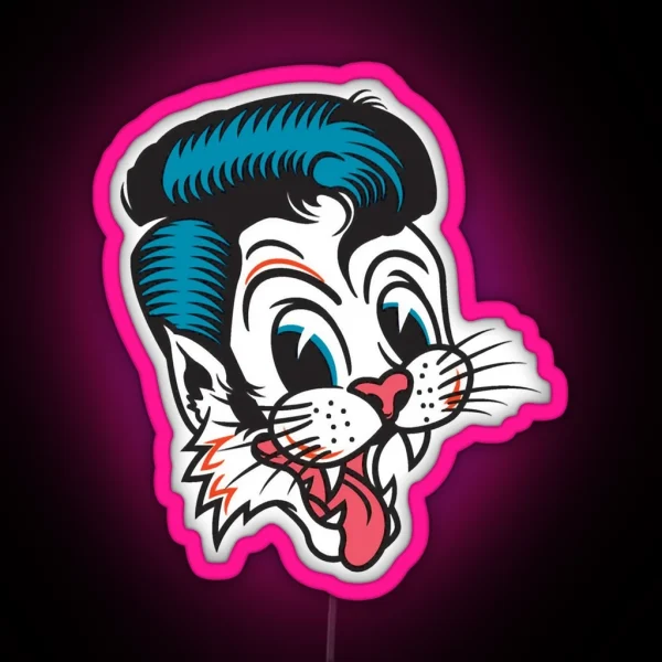 Retro Band Stray Cats RGB Neon Sign