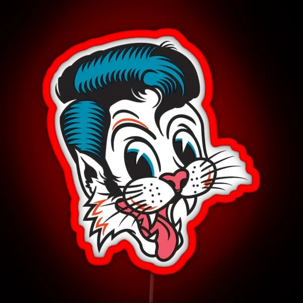 Retro Band Stray Cats RGB Neon Sign