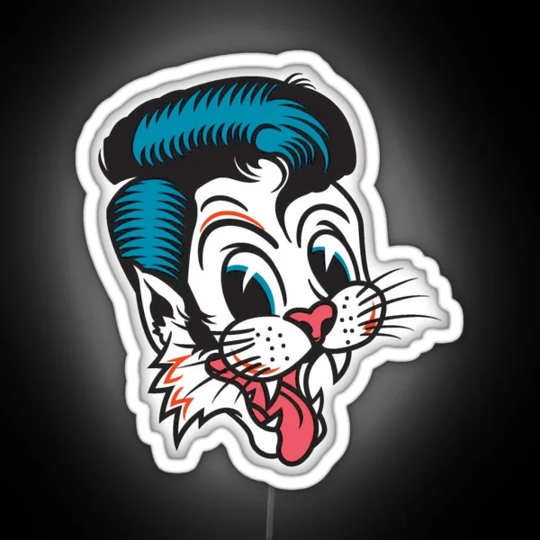 Retro Band Stray Cats RGB Neon Sign