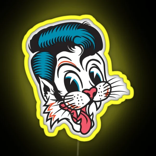 Retro Band Stray Cats RGB Neon Sign