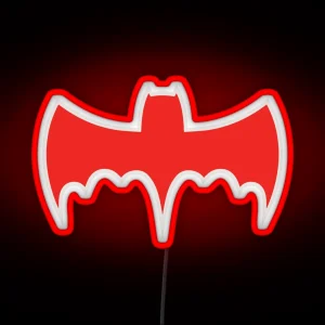 Retro Bat Symbol 60s TV Superhero RGB Neon Sign