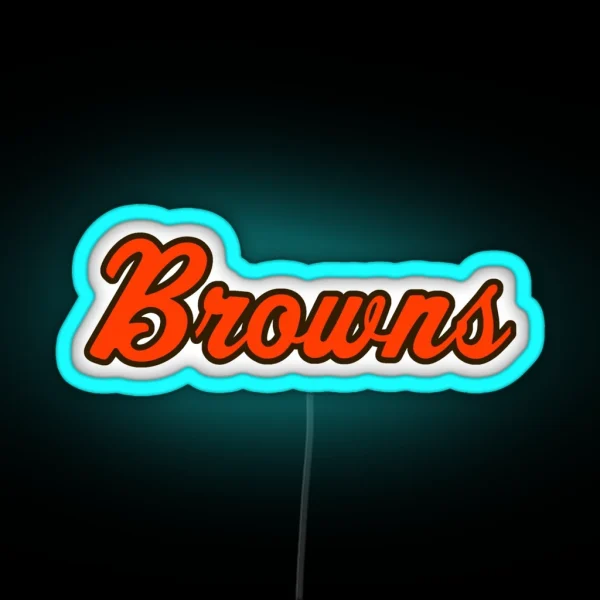 Retro Browns Script RGB Neon Sign