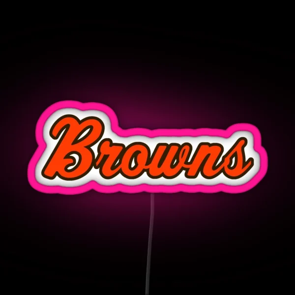 Retro Browns Script RGB Neon Sign