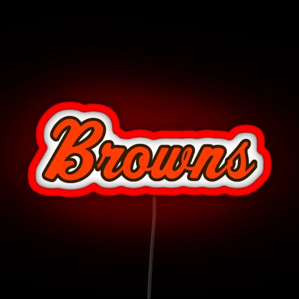 Retro Browns Script RGB Neon Sign