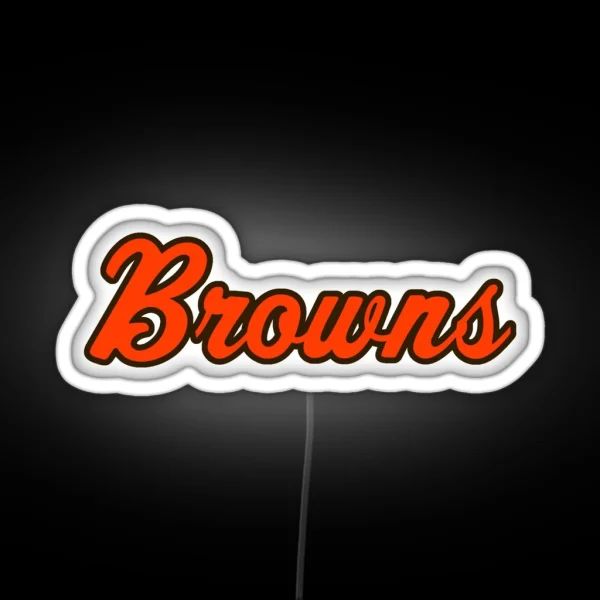 Retro Browns Script RGB Neon Sign