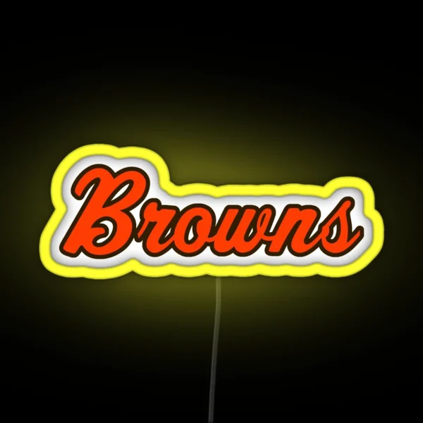 Retro Browns Script RGB Neon Sign