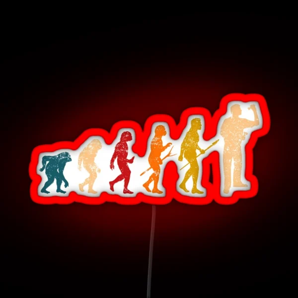 Retro Darts Player Evolution RGB Neon Sign