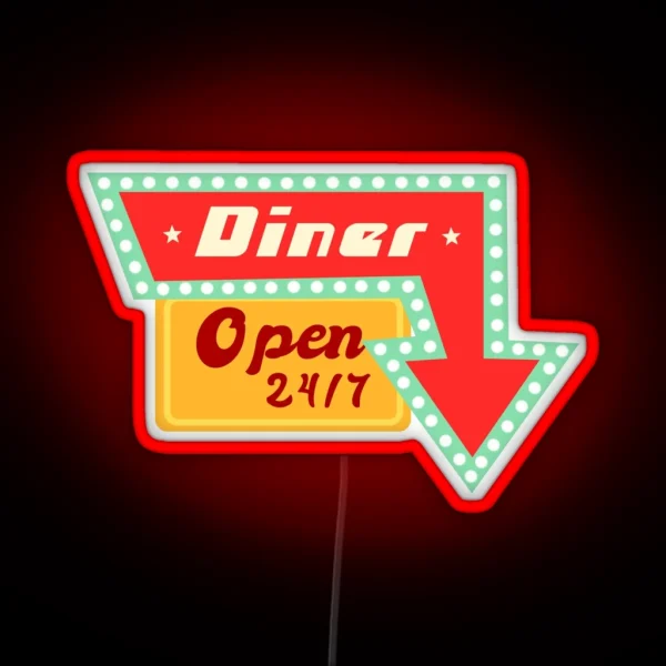 Retro Diner Sign Vintage Diner RGB Neon Sign