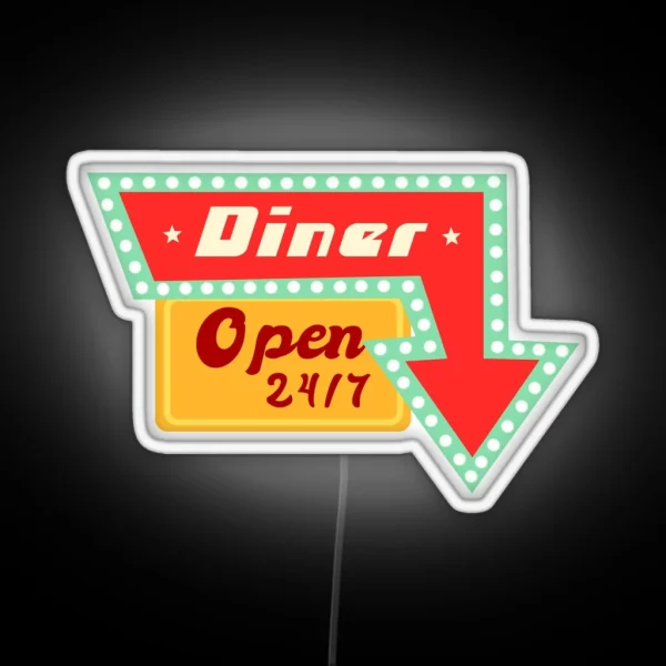 Retro Diner Sign Vintage Diner RGB Neon Sign
