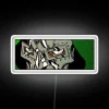 Retro inspired RGB color changing neon sign with pixel art design.