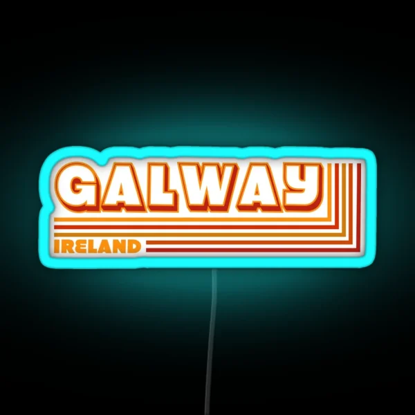 Retro Galway Ireland Traveler RGB Neon Sign