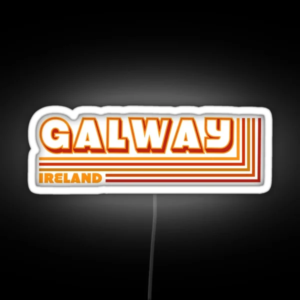 Retro Galway Ireland Traveler RGB Neon Sign