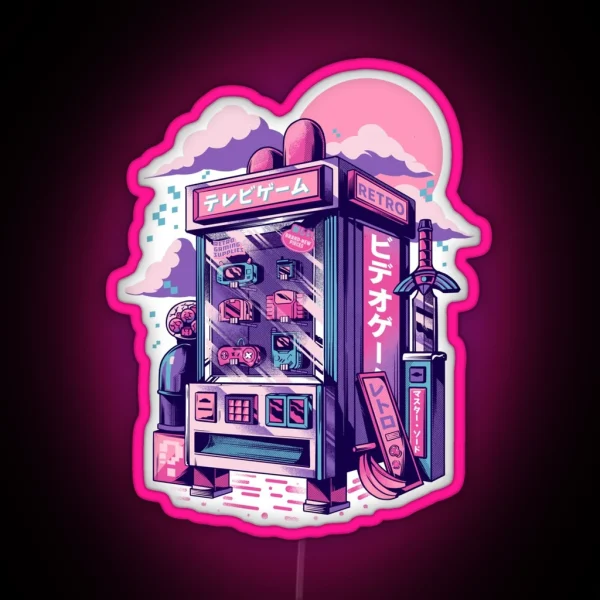 Retro Gaming Machine RGB Neon Sign