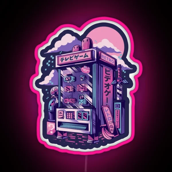 Retro Gaming Machine RGB Neon Sign
