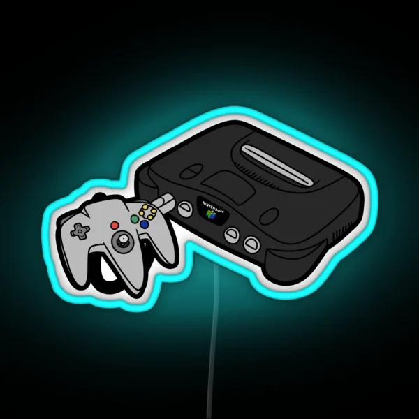 Retro Gaming N64 RGB Neon Sign