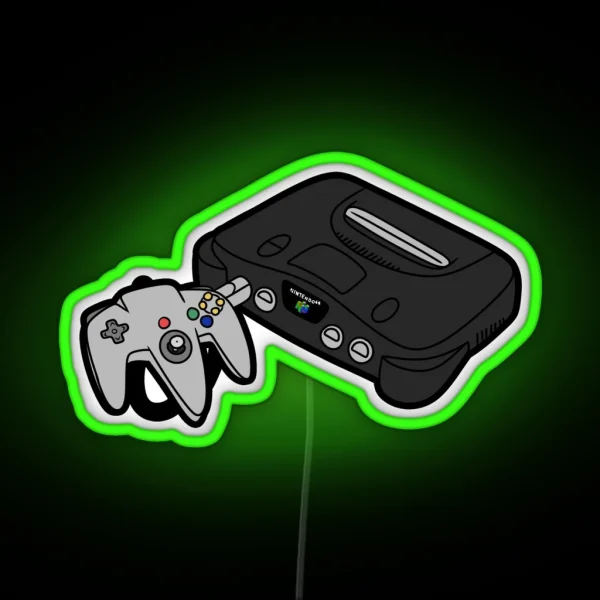Retro Gaming N64 RGB Neon Sign