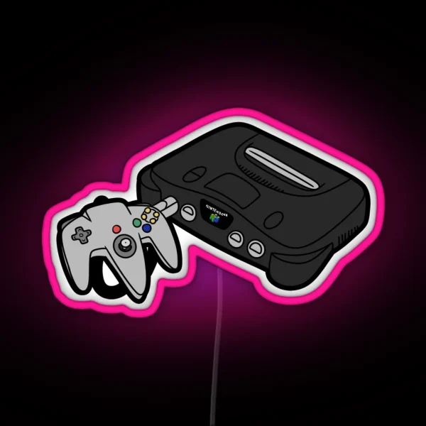 Retro Gaming N64 RGB Neon Sign
