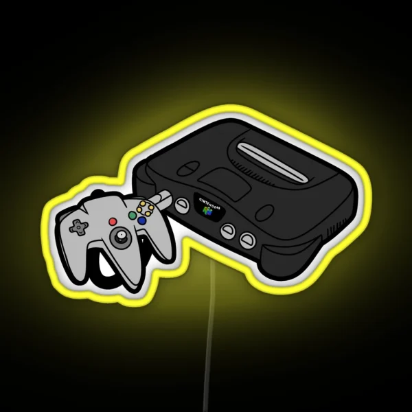Retro Gaming N64 RGB Neon Sign
